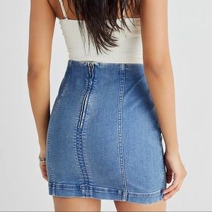 Free People Modern Femme Denim Skirt in color “hickory”